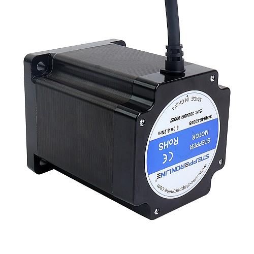 S シリーズ Nema 34 ステッピング モーター バイポーラ 1.8deg 8.2Nm(1161.45oz.in) 6.0A 86x86x114mm 4 ワイヤ