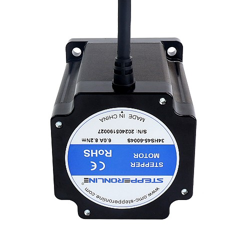 S シリーズ Nema 34 ステッピング モーター バイポーラ 1.8deg 8.2Nm(1161.45oz.in) 6.0A 86x86x114mm 4 ワイヤ