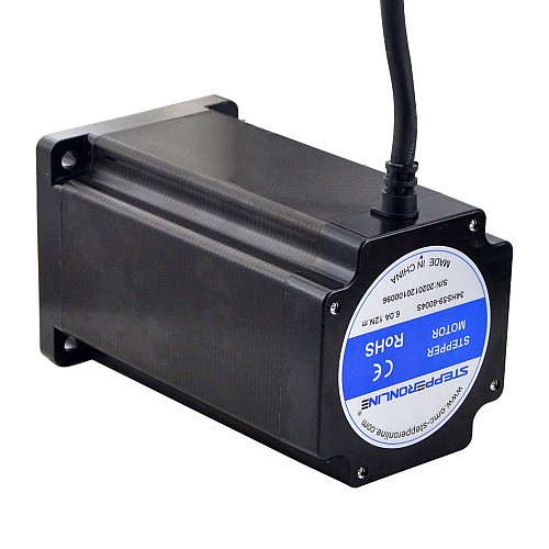 S シリーズ Nema 34 ステッピング モーター バイポーラ 1.8deg 12.0Nm(1699.34oz.in) 6.0A 86x86x151.5mm 4 ワイヤ