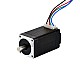 デュアル シャフト Nema 8 バイポーラ 4Ncm(5.7oz.in) 0.6A 20x20x38mm 4 ワイヤ