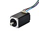 Nema 8 バイポーラ 1.8deg 4Ncm(5.7oz.in) 0.6A 20x20x38mm 4 ワイヤー