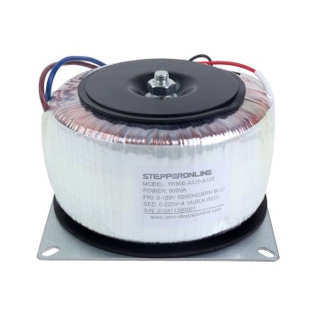 900VA 単相トロイダルトランス 120VAC ～ 220VAC 4.10A 50/60Hz