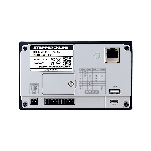 4.3 480x272px RS-485 シリアル ポート & USB 128MB/フラッシュ 128MB/メモリ HMI タッチ スクリーン LED ディスプレイ - HI3043ig-C | StepperOnline