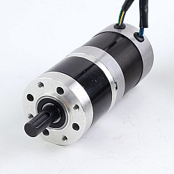 中古品 - 中国在庫 - 24V 101W 丸型ギヤード BLDC モーター 6.90Nm(977.12oz.in) 27:1 丸型遊星ギアボックス