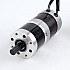 中古品 - 中国在庫 - 24V 101W 丸型ギヤード BLDC モーター 6.90Nm(977.12oz.in) 27:1 丸型遊星ギアボックス