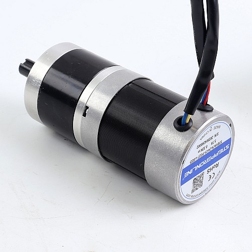 中古品 - 中国在庫 - 24V 101W 丸型ギヤード BLDC モーター 6.90Nm(977.12oz.in) 27:1 丸型遊星ギアボックス - 57BYA74-24-01-PG27-USED | StepperOnline