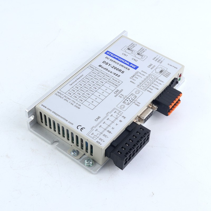 DSY シリーズ 200W RS485 DC サーボモーター 24-70VDC 0.637Nm 3000rpm 17 ビット インクリメンタル エンコーダー IP65 - DSY-RS200L2A2-M17S | StepperOnline