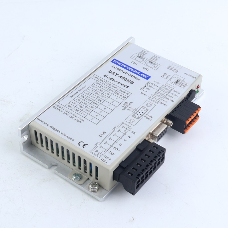 DSY シリーズ 400W RS485 DC サーボモーター 24-70VDC 1.27Nm ブレーキ付き 3000rpm 17 ビット インクリメンタル エンコーダー IP65 - DSY-RS400L2B2-M17S | StepperOnline