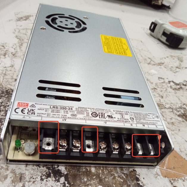 中古品 - ドイツ在庫 - LRS-350-24 MEANWELL 350W 24VDC 14.6A 115/230VAC 密閉型スイッチング電源 - LRS-350-24-USED | StepperOnline