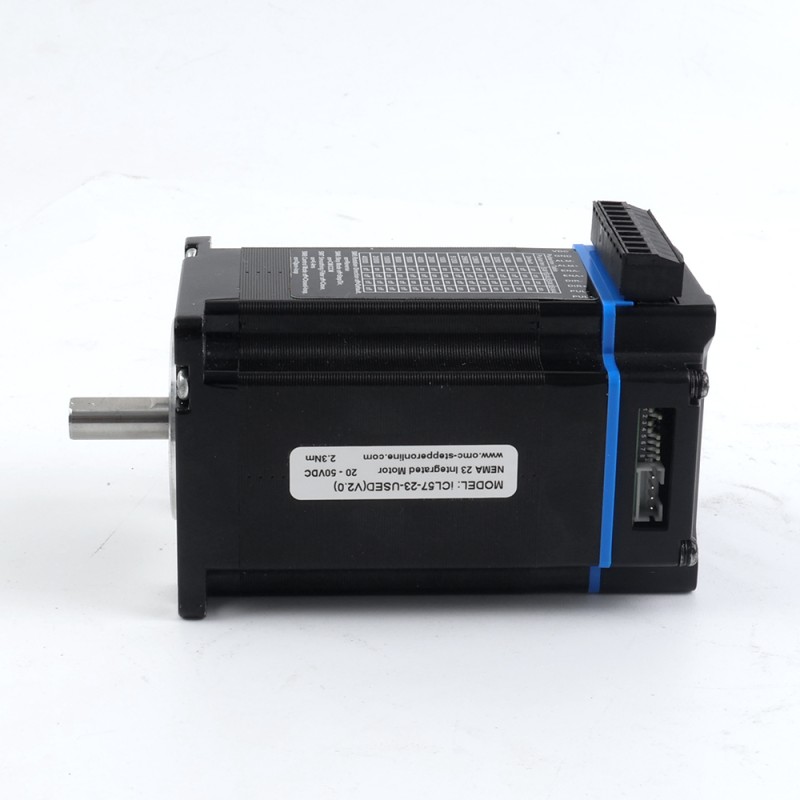 iCL シリーズ NEMA 23 統合閉ループ ステッピング モーター 2.3Nm (325.71oz.in) 20 ～ 50VDC、14 ビット エンコーダー付き